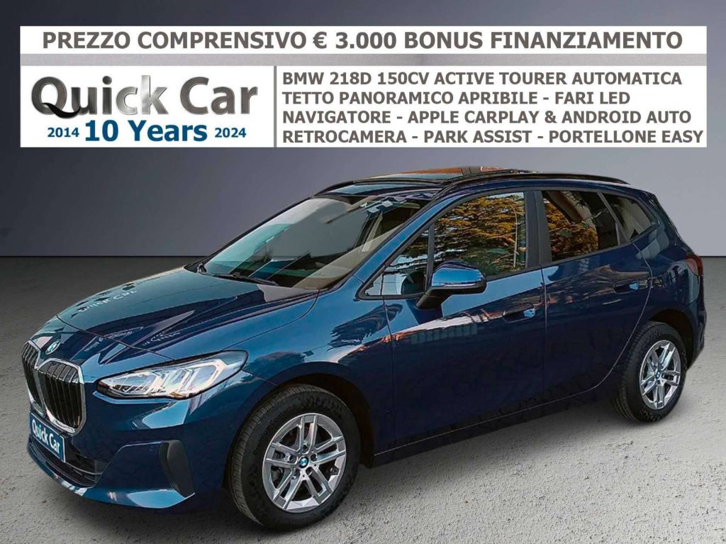 BMW 218  d TETTO APRIBILE,RETROCAMERA,CLIMA AUT. BIZONA,PARK ASSIST,NAVIGATORE,CARPLAY,PDC,SEDILE CON MASSAGGI, SOTTOCOSTO !